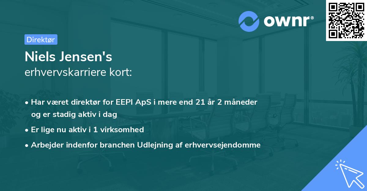 Niels Jensen's erhvervskarriere kort