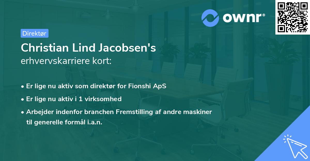 Christian Lind Jacobsen's erhvervskarriere kort