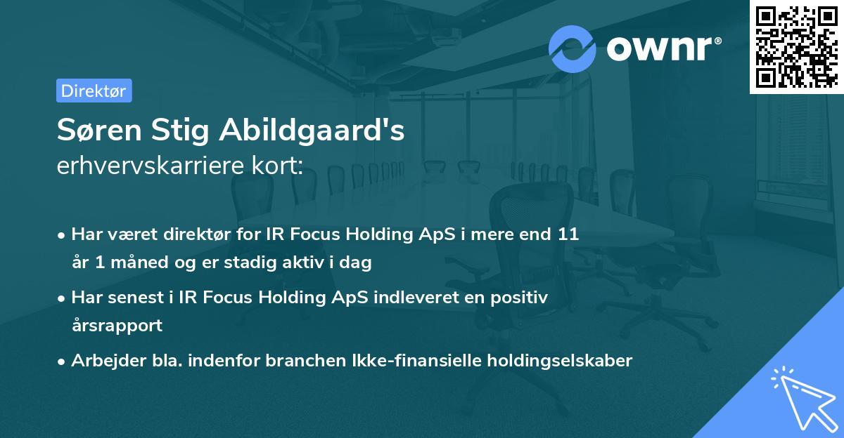 Søren Stig Abildgaard's erhvervskarriere kort