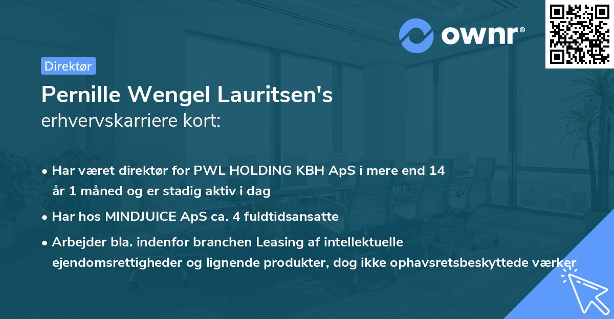 Pernille Wengel Lauritsen's erhvervskarriere kort