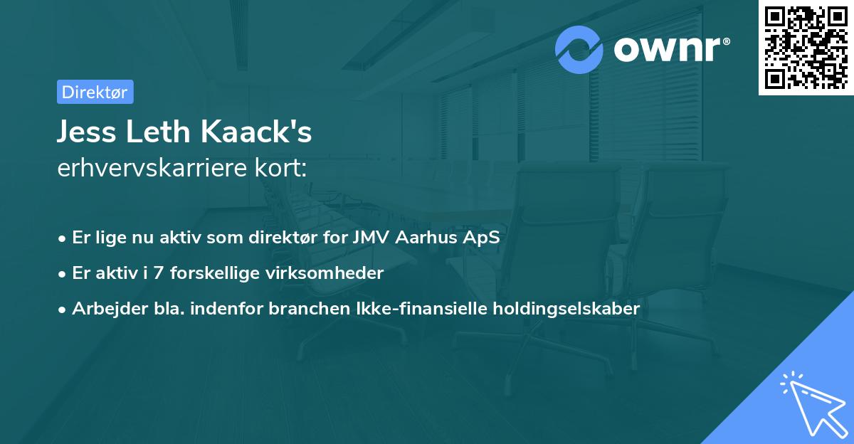 Jess Leth Kaack's erhvervskarriere kort