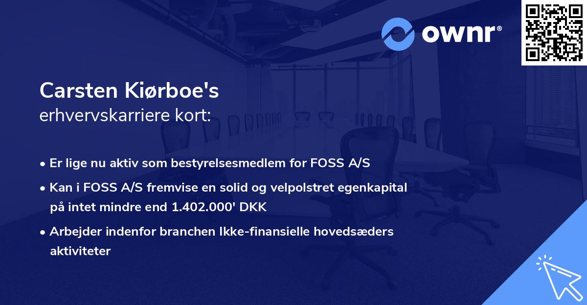 Carsten Kiørboe's erhvervskarriere kort