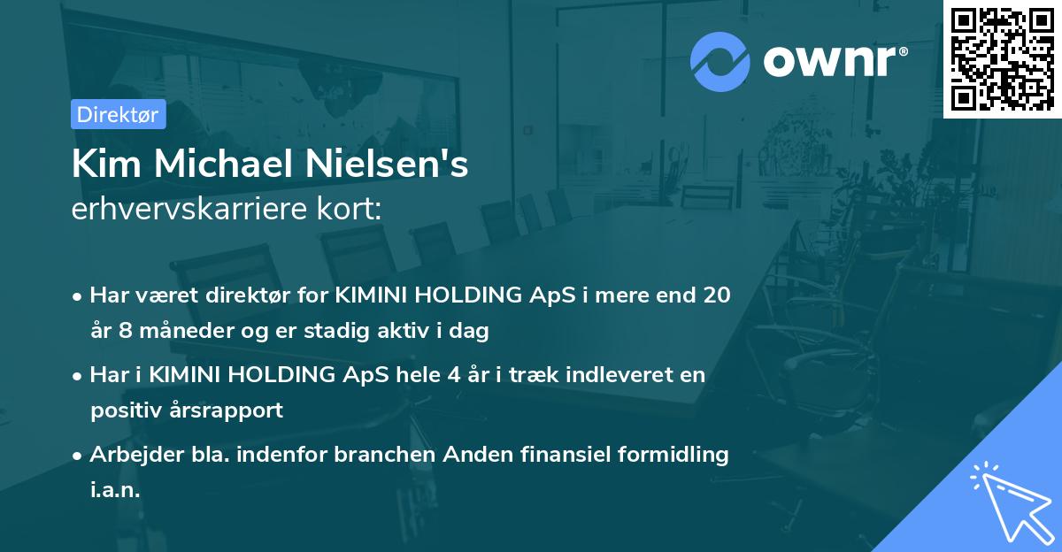 Kim Michael Nielsen's erhvervskarriere kort