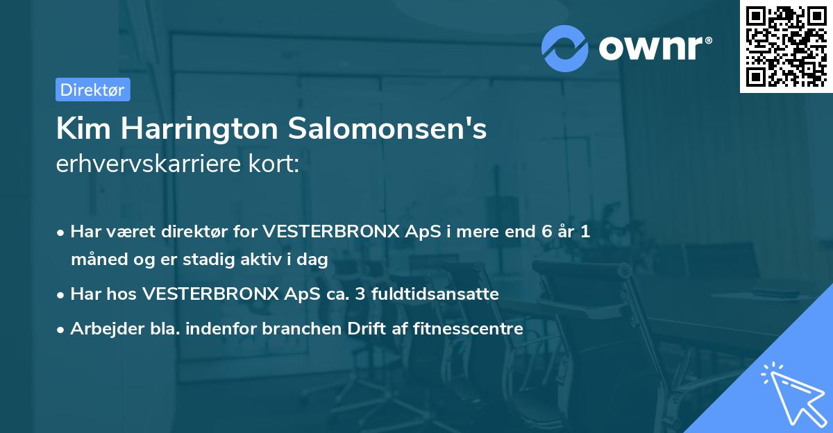 Kim Harrington Salomonsen's erhvervskarriere kort