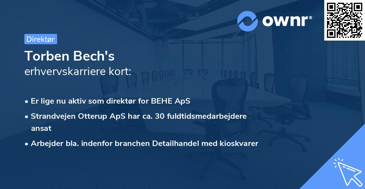 Torben Bech's erhvervskarriere kort