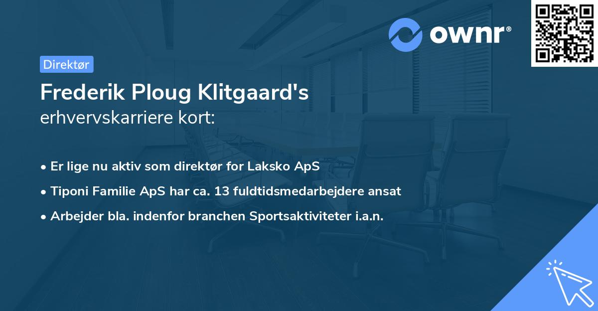 Frederik Ploug Klitgaard's erhvervskarriere kort