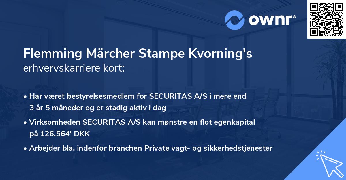 Flemming Märcher Stampe Kvorning's erhvervskarriere kort