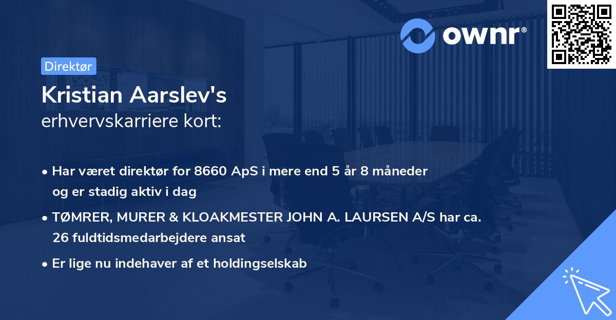 Kristian Aarslev's erhvervskarriere kort