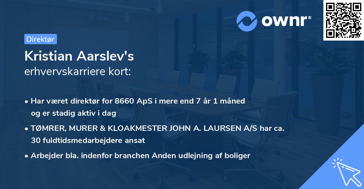 Kristian Aarslev's erhvervskarriere kort