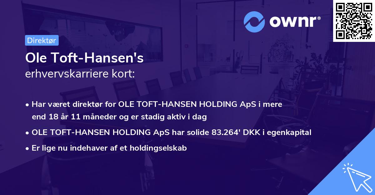 Ole Toft-Hansen's erhvervskarriere kort