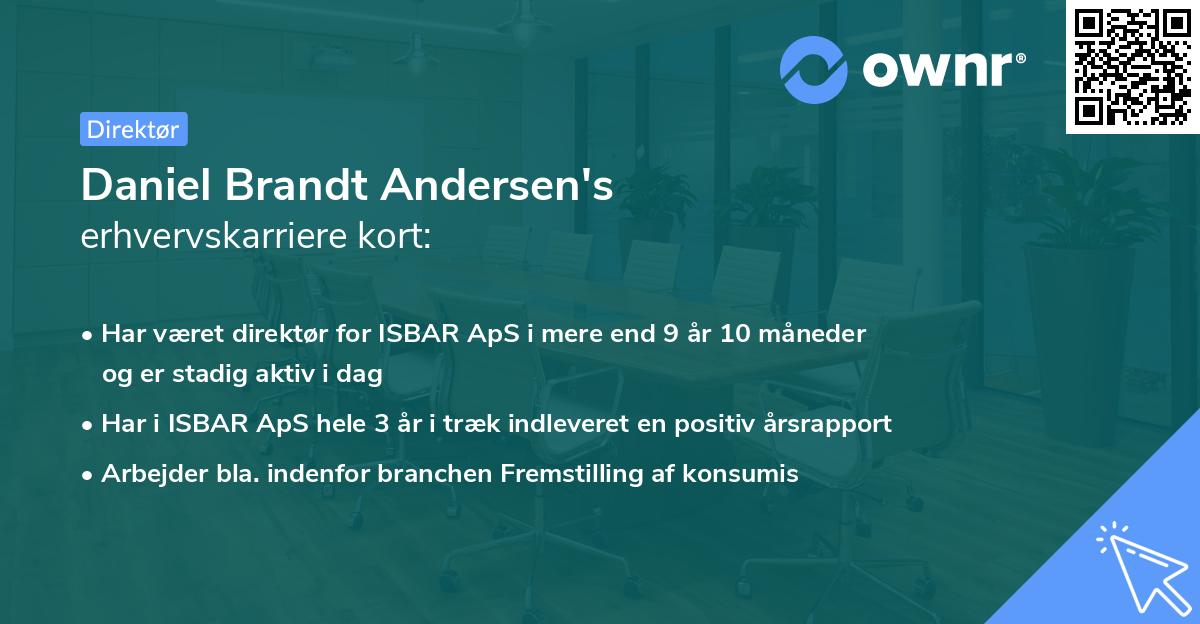 Daniel Brandt Andersen's erhvervskarriere kort