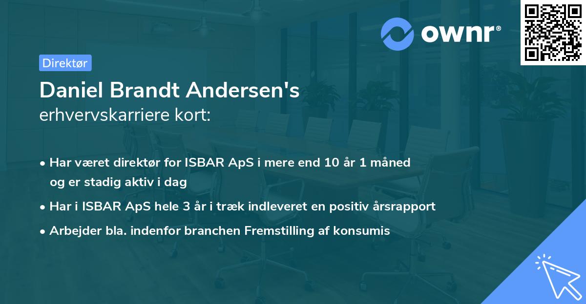 Daniel Brandt Andersen's erhvervskarriere kort