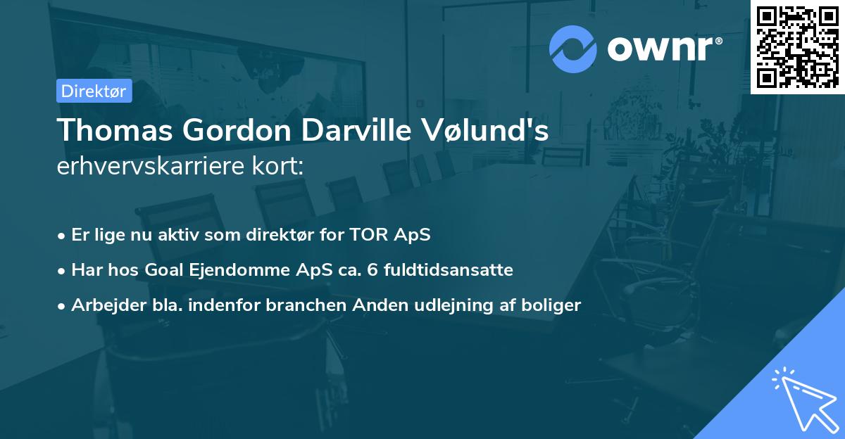 Thomas Gordon Darville Vølund's erhvervskarriere kort