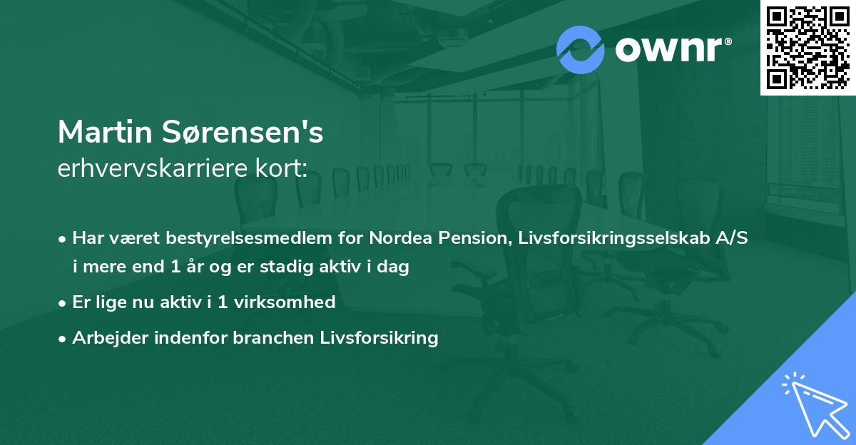 Martin Sørensen's erhvervskarriere kort