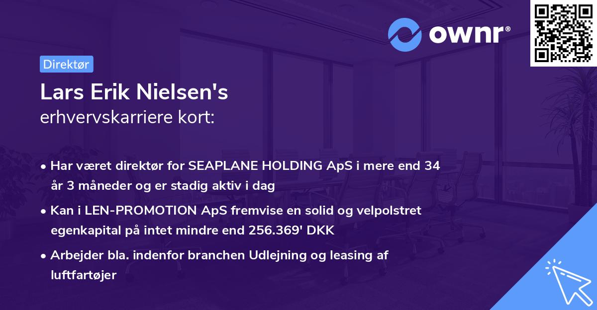 Lars Erik Nielsen's erhvervskarriere kort
