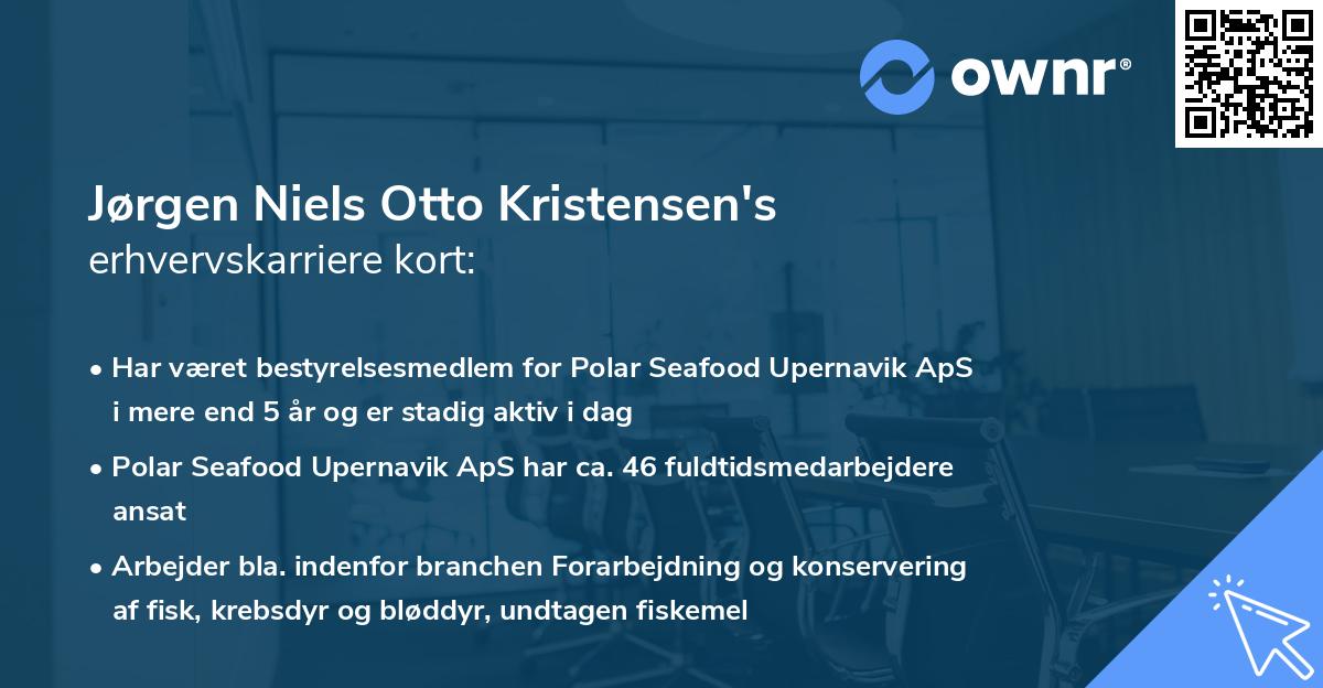 Jørgen Niels Otto Kristensen's erhvervskarriere kort