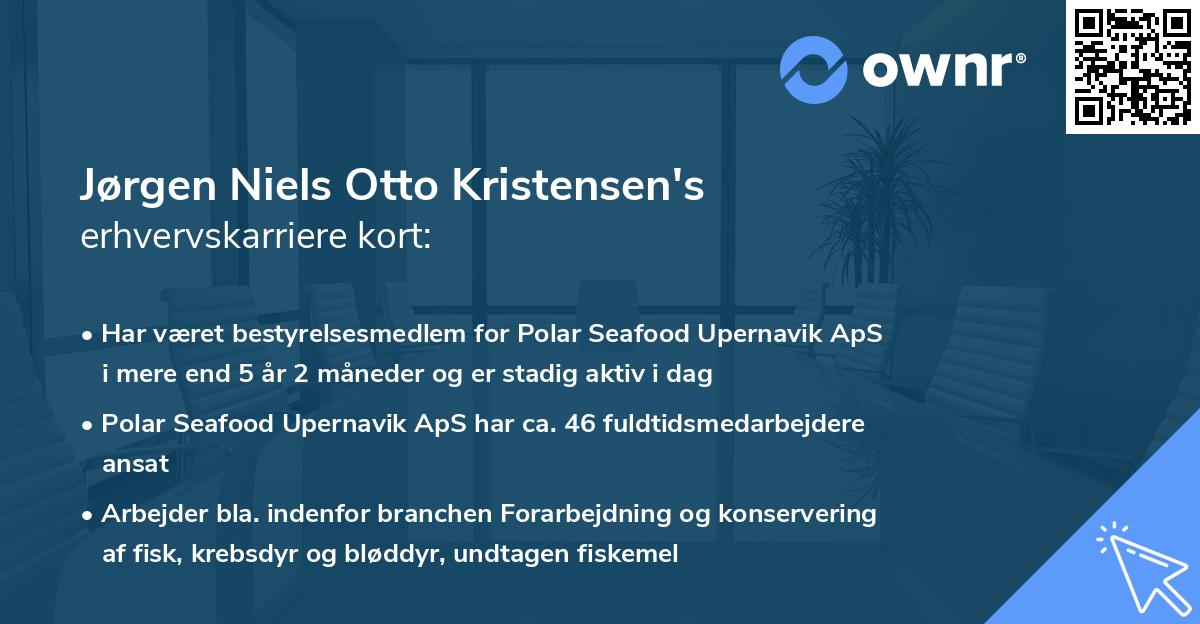 Jørgen Niels Otto Kristensen's erhvervskarriere kort