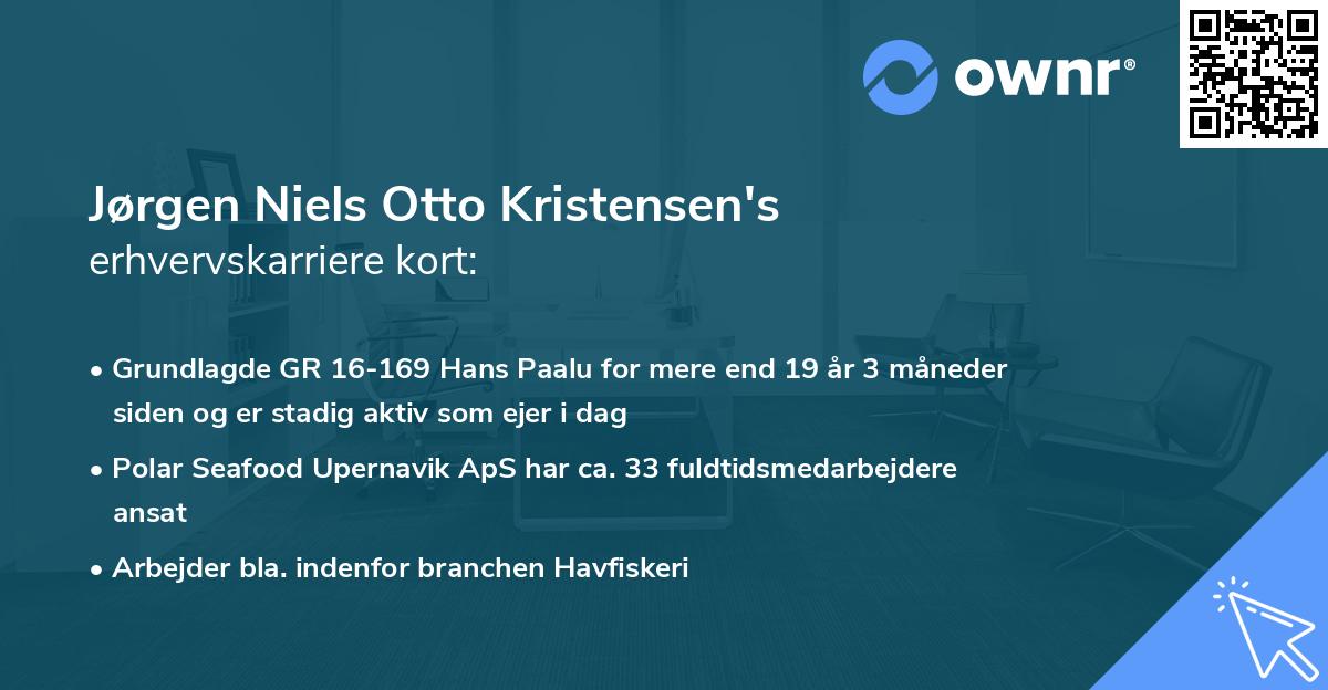 Jørgen Niels Otto Kristensen's erhvervskarriere kort