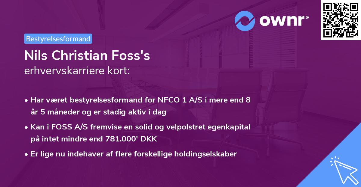 Nils Christian Foss's erhvervskarriere kort