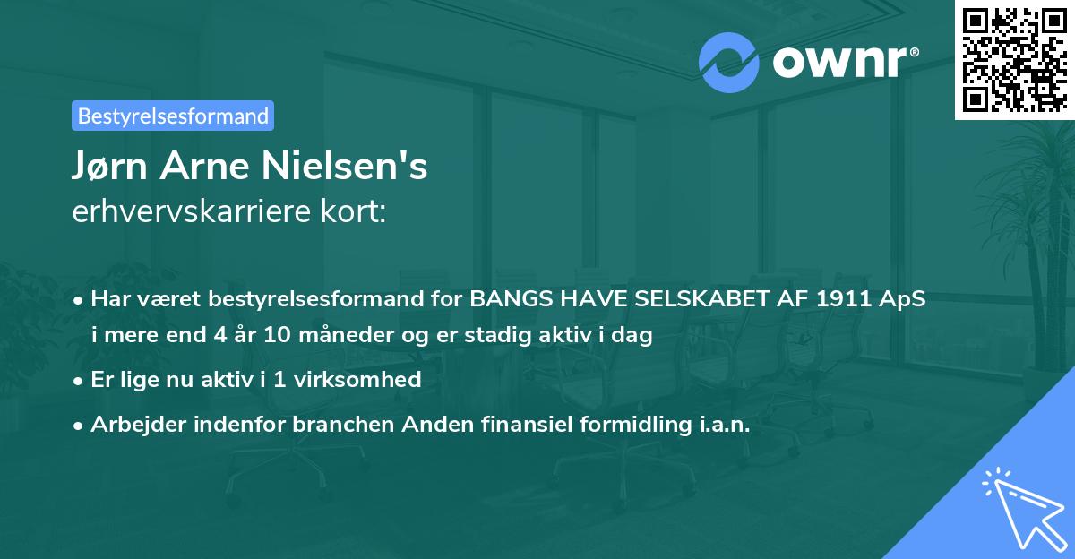 Jørn Arne Nielsen's erhvervskarriere kort