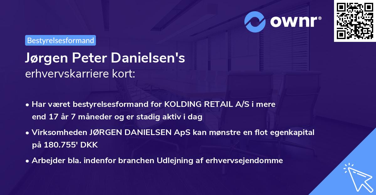 Jørgen Peter Danielsen's erhvervskarriere kort