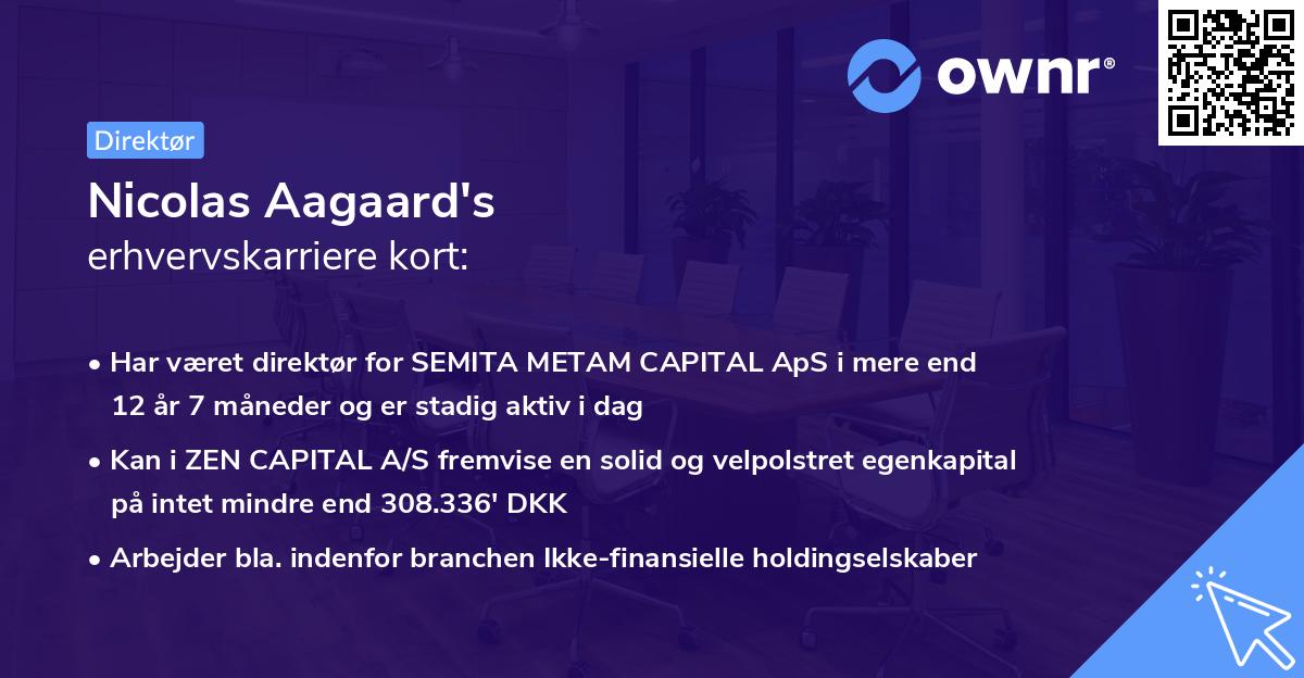 Nicolas Aagaard's erhvervskarriere kort