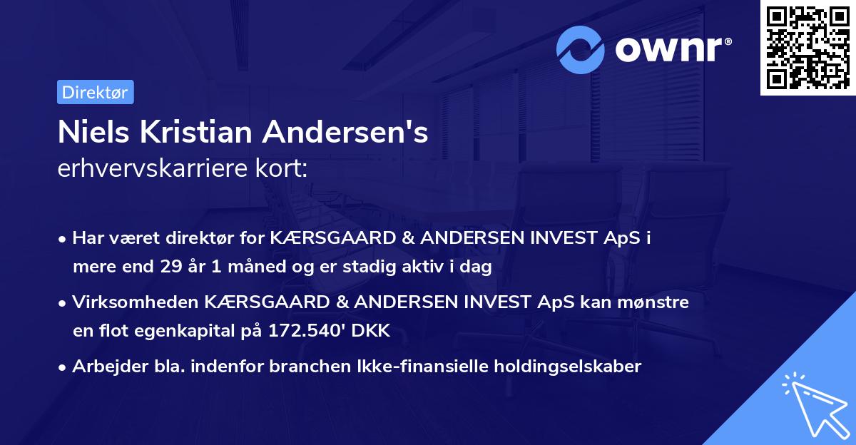 Niels Kristian Andersen's erhvervskarriere kort