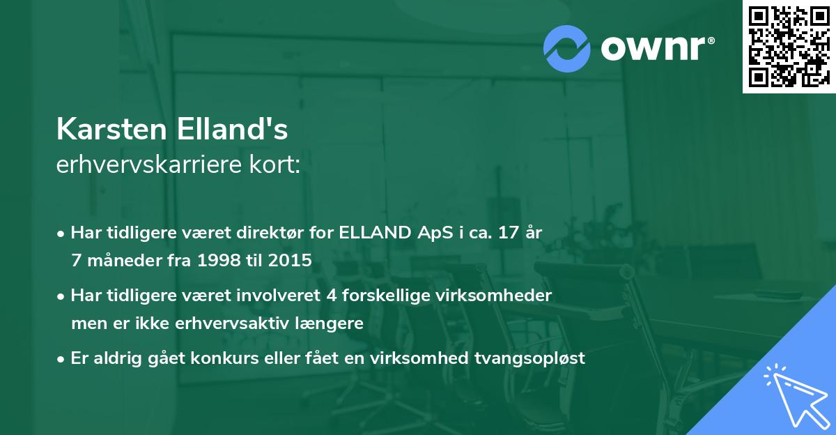 Karsten Elland's erhvervskarriere kort