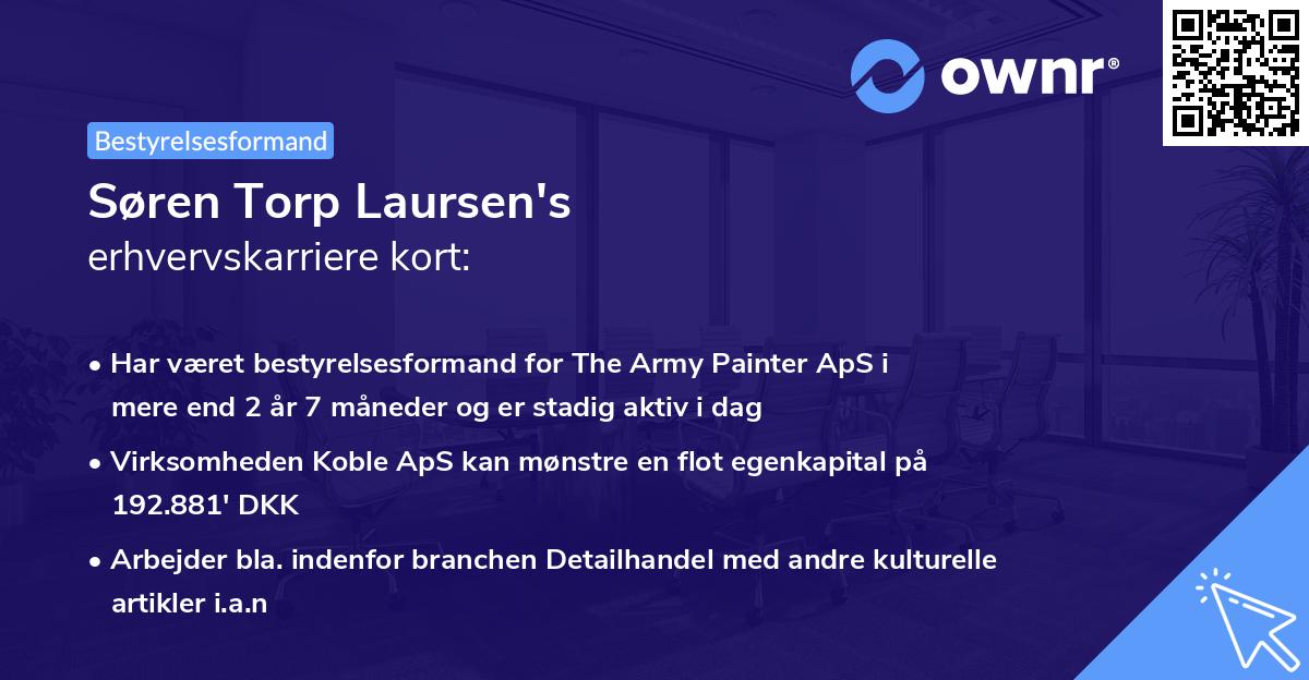 Søren Torp Laursen's erhvervskarriere kort