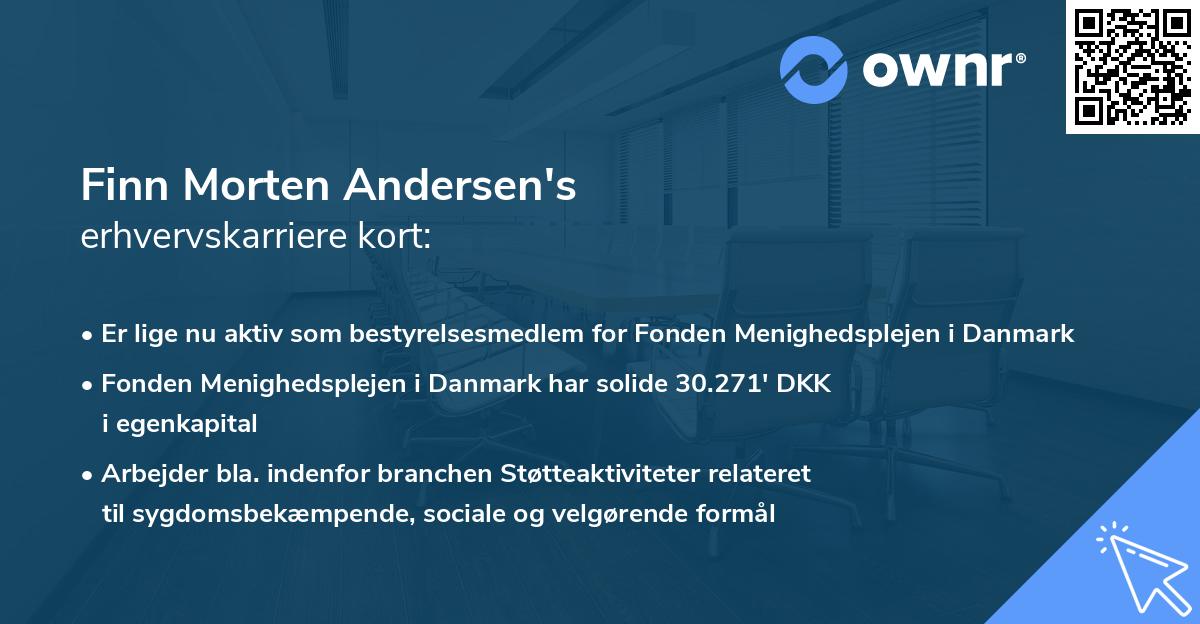 Finn Morten Andersen's erhvervskarriere kort