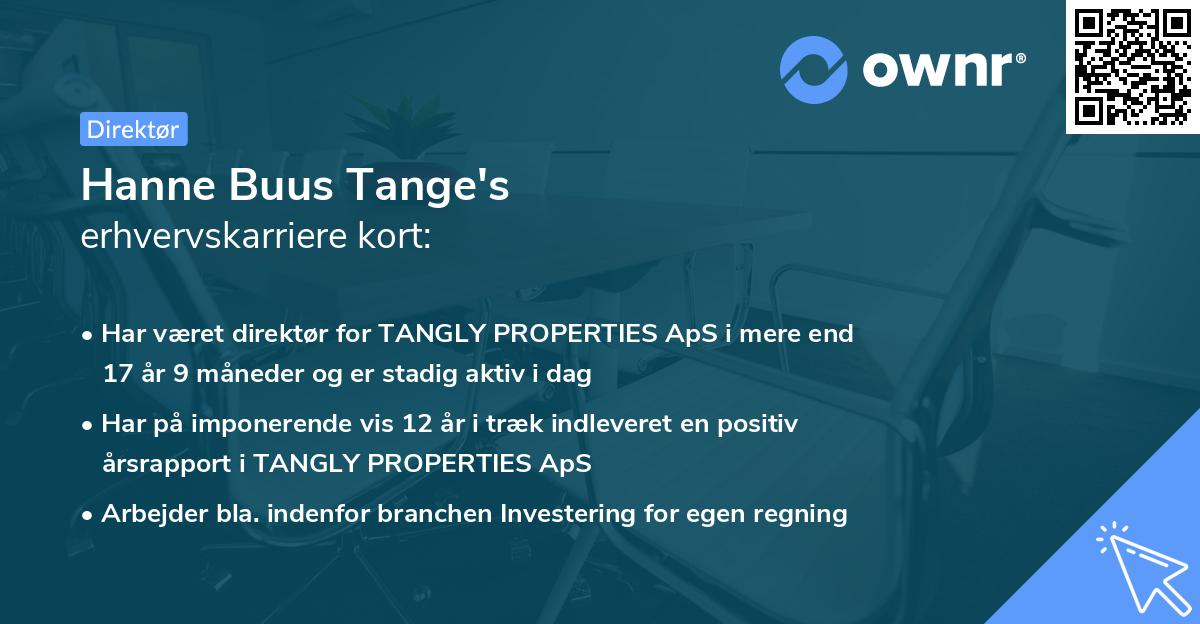 Hanne Buus Tange's erhvervskarriere kort