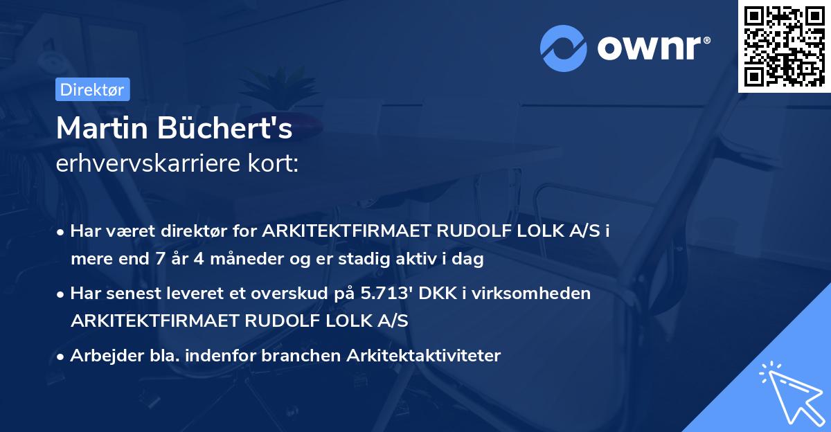 Martin Büchert's erhvervskarriere kort