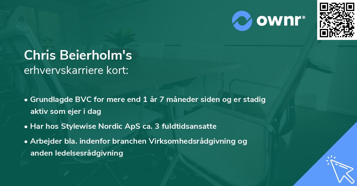 Chris Beierholm's erhvervskarriere kort