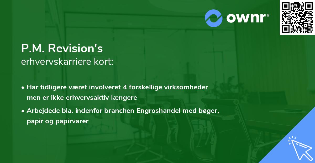 P.M. Revision's erhvervskarriere kort