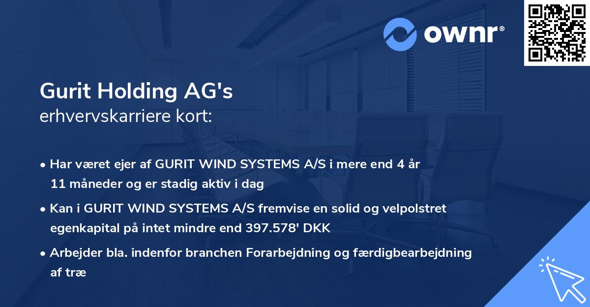 Gurit Holding AG's erhvervskarriere kort