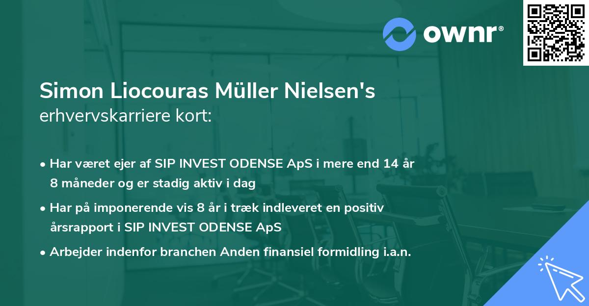 Simon Liocouras Müller Nielsen's erhvervskarriere kort