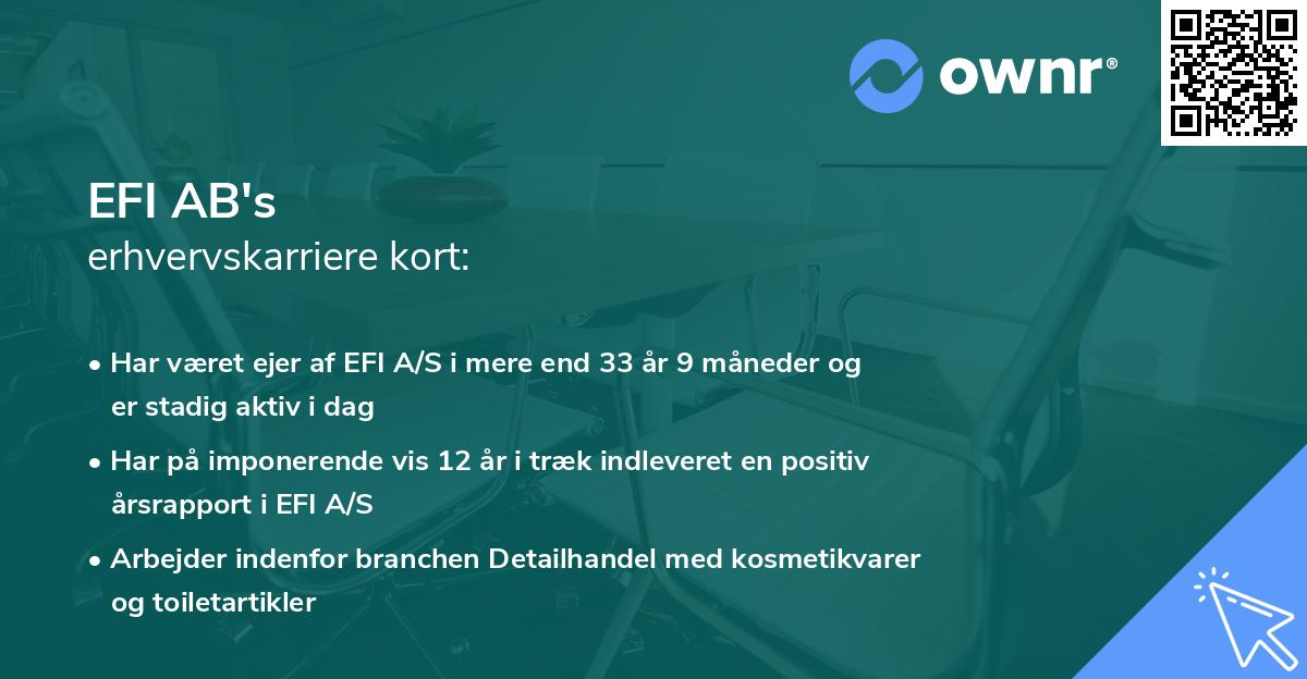 EFI AB's erhvervskarriere kort