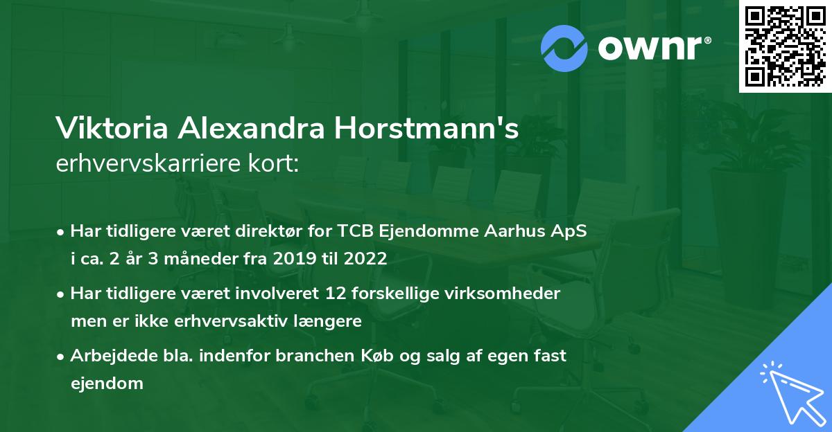 Viktoria Alexandra Horstmann's erhvervskarriere kort