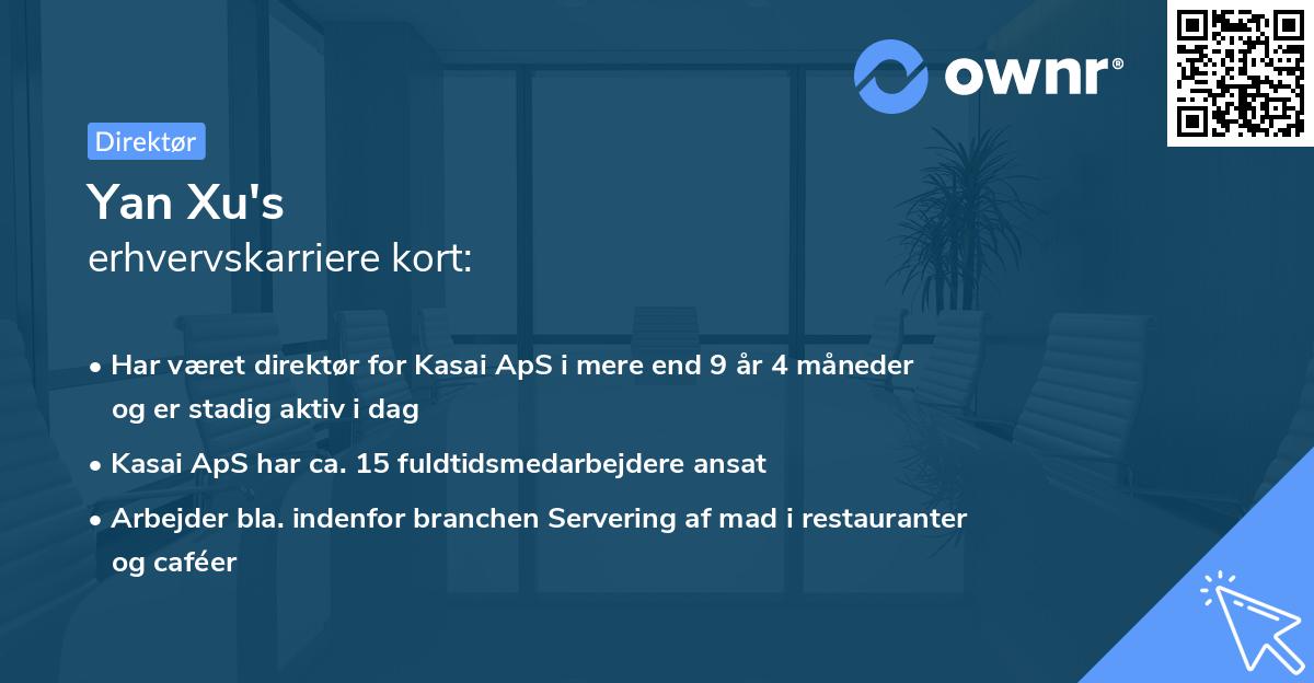 Yan Xu's erhvervskarriere kort
