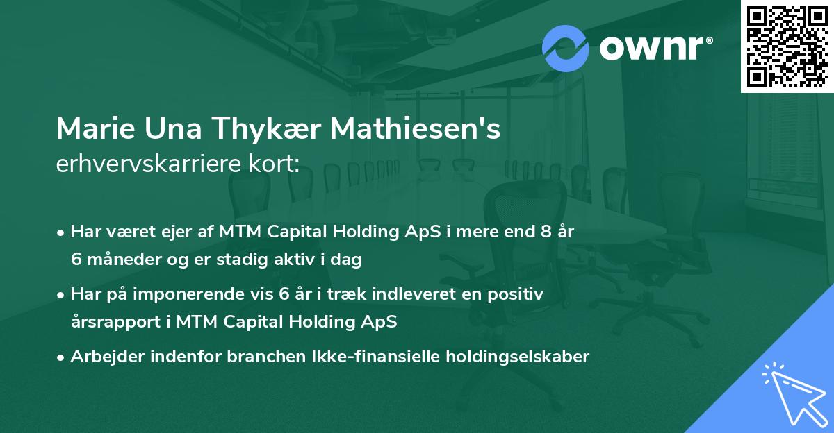 Marie Una Thykær Mathiesen's erhvervskarriere kort