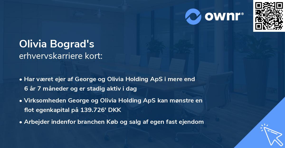 Olivia Bograd's erhvervskarriere kort