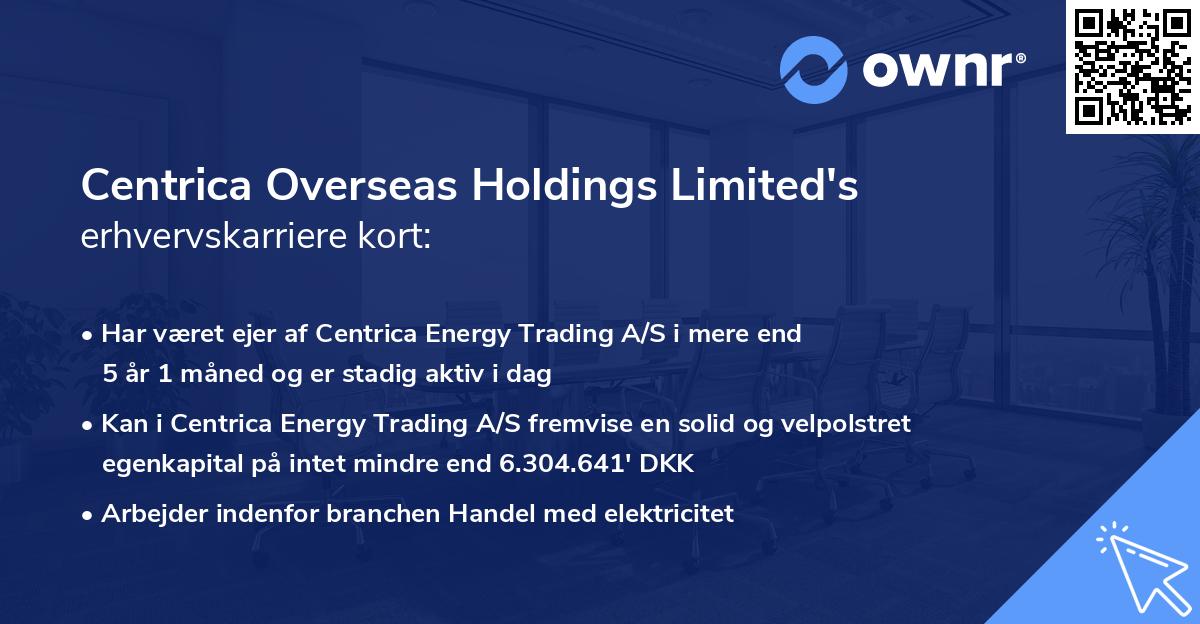 Centrica Overseas Holdings Limited's erhvervskarriere kort