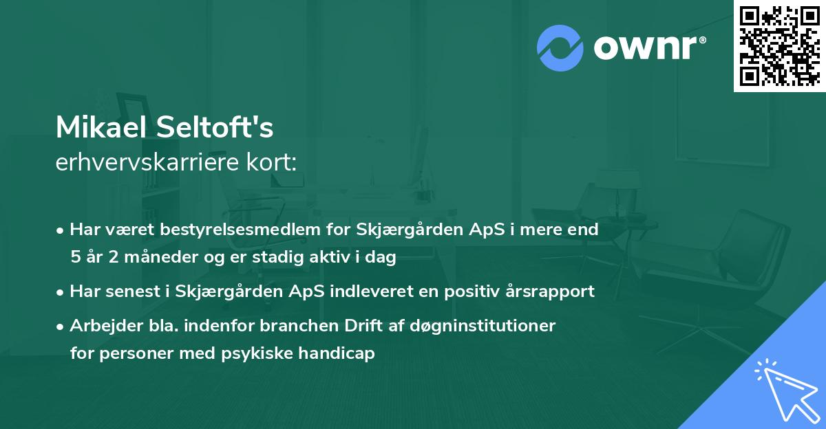 Mikael Seltoft's erhvervskarriere kort