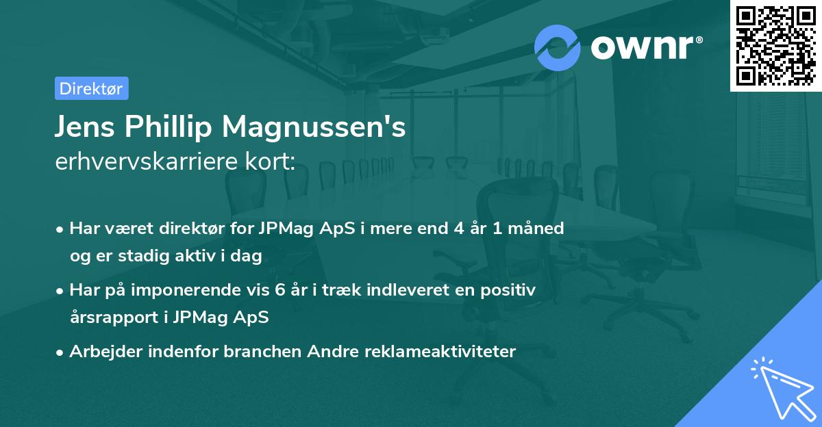 Jens Phillip Magnussen's erhvervskarriere kort