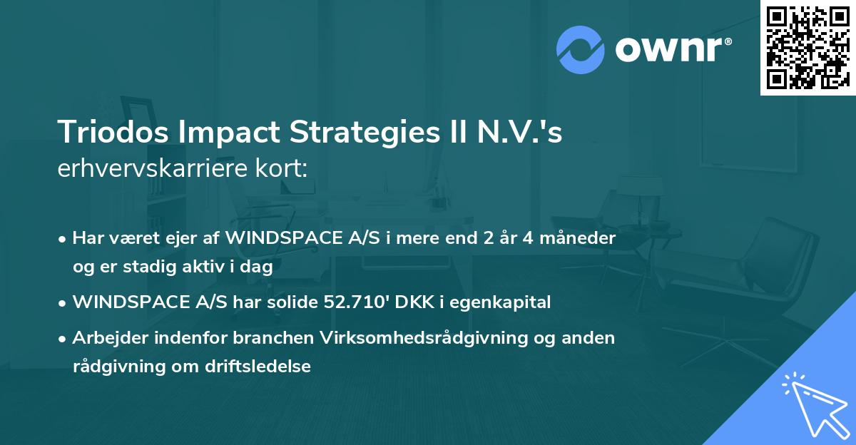 Triodos Impact Strategies II N.V.'s erhvervskarriere kort