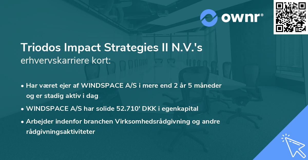 Triodos Impact Strategies II N.V.'s erhvervskarriere kort