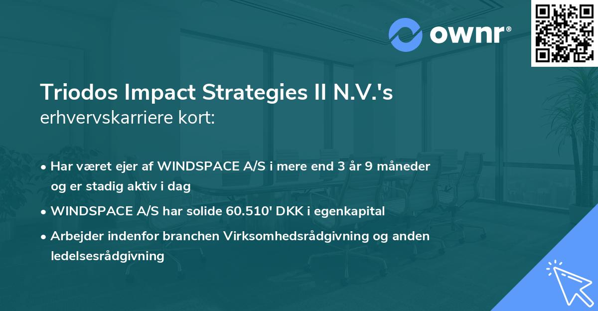 Triodos Impact Strategies II N.V.'s erhvervskarriere kort