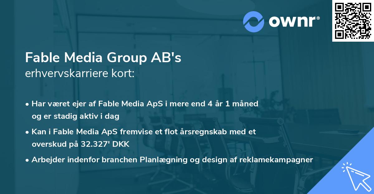Fable Media Group AB's erhvervskarriere kort