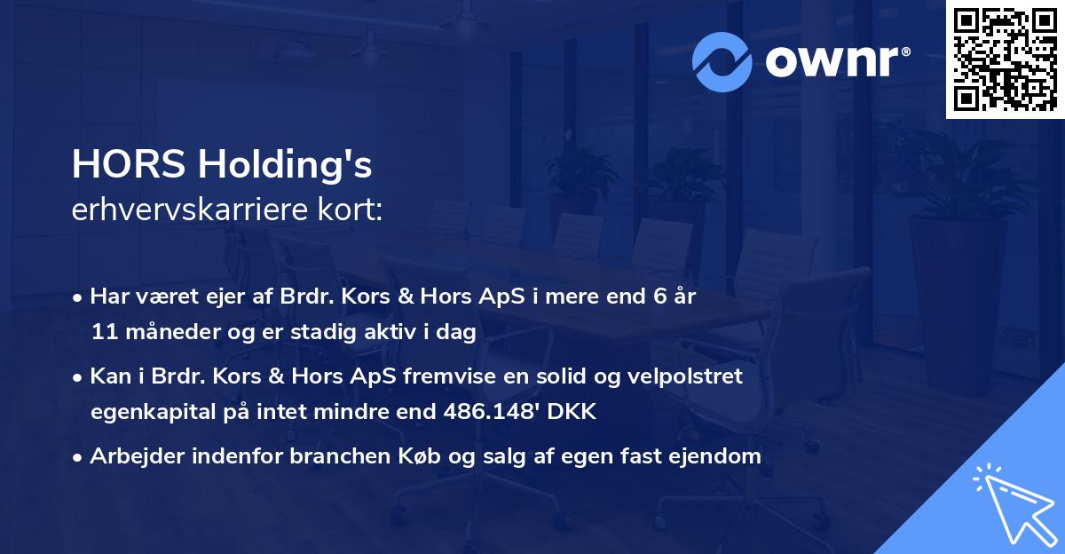 HORS Holding's erhvervskarriere kort