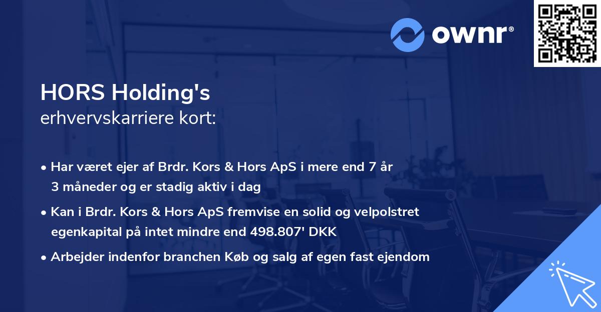 HORS Holding's erhvervskarriere kort